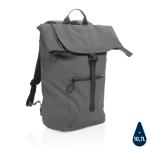 Wasserdichter Laptop-Rucksack aus recyceltem Polyester, 15,6'' farbe dunkelgrau