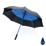 Sturmfester Regenschirm aus RPET mit zweifarbigem Design, Ø 120 farbe blau