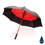 Sturmfester Regenschirm aus RPET mit zweifarbigem Design, Ø 120 farbe rot