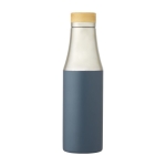 Elegante Thermosflasche im zweifarbigen Design, 540 ml farbe petrolblau zweite Vorderansicht