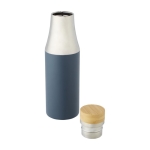 Elegante Thermosflasche im zweifarbigen Design, 540 ml farbe petrolblau zweite Ansicht