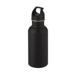 Leichte matte Trinkflasche mit Tragegriff am Deckel, 500 ml farbe schwarz