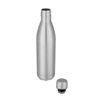 Flasche mit Edelstahldeckel und Bio-Bambus auf der Oberseite, 750 ml farbe silber zweite Ansicht