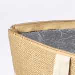 Praktische Thermotasche aus Baumwolle mit Jute auf der Oberseite farbe beige dritte Ansicht