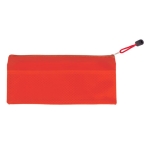 Federmäppchen mit Reißverschluss aus weichem PVC farbe rot