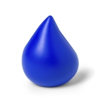 Anti-Stressball in Form eines Wassertropfens mit Logo bedrucken farbe blau erste Ansicht