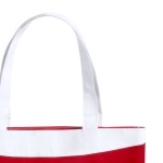 Strandtasche aus robustem PVC in kräftigen Farben mit Logo bedrucken farbe rot vierte Ansicht