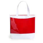 Strandtasche aus robustem PVC in kräftigen Farben mit Logo bedrucken farbe rot