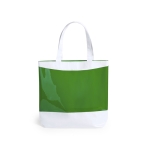 Strandtasche aus robustem PVC in kräftigen Farben mit Logo bedrucken farbe grün erste Ansicht