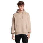 Unisex-Sweatshirt aus Öko-Materialien mit Kapuze, 280 g/m2, Stellar farbe beige Detailbild