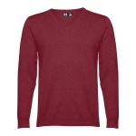 Pulli mit V-Ausschnitt aus Baumwolle und Polyamid 220 g/m2 THC Mailand farbe bordeaux