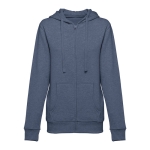 Damen-Sweatshirt aus Baumwolle und Polyester, 320 g/m2, THC Amsterdam farbe blau mamoriert