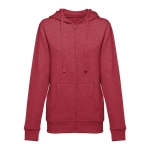 Damen-Sweatshirt aus Baumwolle und Polyester, 320 g/m2, THC Amsterdam farbe marmorrot