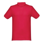 Poloshirt bedrucken aus Baumwolle in vielen Farben, 240 g/m2, THC Monaco farbe rot