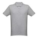 Poloshirt bedrucken aus Baumwolle in vielen Farben, 240 g/m2, THC Monaco farbe grau mamoriert