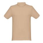 Poloshirt bedrucken aus Baumwolle in vielen Farben, 240 g/m2, THC Monaco farbe hellbraun