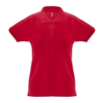 Damen-Poloshirt aus Baumwolle in vielen Farben, 240 g/m2, THC Monaco farbe rot zweite Ansicht