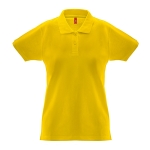 Damen-Poloshirt aus Baumwolle in vielen Farben, 240 g/m2, THC Monaco farbe gelb zweite Ansicht