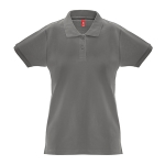 Damen-Poloshirt aus Baumwolle in vielen Farben, 240 g/m2, THC Monaco farbe dunkelgrau zweite Ansicht