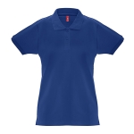 Damen-Poloshirt aus Baumwolle in vielen Farben, 240 g/m2, THC Monaco farbe köngisblau zweite Ansicht