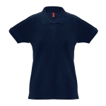 Damen-Poloshirt aus Baumwolle in vielen Farben, 240 g/m2, THC Monaco farbe dunkelblau zweite Ansicht