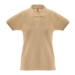 Damen-Poloshirt aus Baumwolle in vielen Farben, 240 g/m2, THC Monaco farbe hellbraun zweite Ansicht