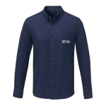 Langarmshirt aus Baumwolle und Polyester, 130 g/m2, Elevate Essentials Ansicht mit Druckbereich