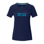 Damen-T-Shirt aus recyceltem Polyester, 160 g/m2, Elevate NXT Ansicht mit Druckbereich