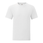 Günstiges T-Shirt für Siebdruck, 150 g/m2, Fruit of the Loom farbe weiß