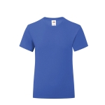 T-Shirt für Mädchen aus 100 % Baumwolle, 150 g/m2, Fruit of the Loom farbe blau