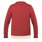 Lustiger Pullover mit Weihnachtsmotiven farbe rot zweite Ansicht