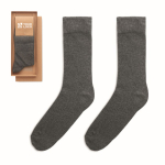 Bedruckbare Socken aus Baumwolle und Polyester farbe dunkelgrau Ansicht mit Druckbereich