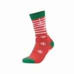 Bedruckbare Socken mit Weihnachtsmotiven farbe rot