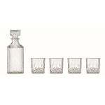 Luxuriöses Set mit 4 Gläser und einer Whiskey-Flasche mit Gravur farbe transparent zweite Ansicht