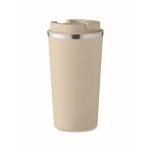 Eleganter auslaufsicherer Thermobecher für Getränke unterwegs, 510 ml farbe beige