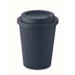 Doppelwandiger Coffee To Go Becher mit Logo bedrucken, 300 ml farbe ultramarinblau