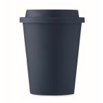 Doppelwandiger Coffee To Go Becher mit Logo bedrucken, 300 ml farbe ultramarinblau vierte Ansicht