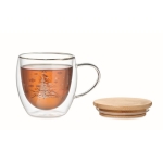 Tasse im Weihnachtsstil mit Bambusdeckel, 220 ml farbe transparent zweite Ansicht