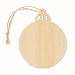 Kugelförmige Holzdeko für Sublimationsdruck, Bauble farbe holzton