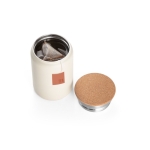 Doppelwandiger Isolierbecher mit Korkdeckel als Merchandising, 350 ml farbe beige vierte Ansicht