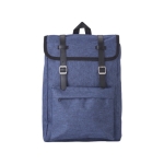 Gepolsterter Polyester-Rucksack mit 2 Schnallen als hochwertiges Geschenk farbe blau dritte Ansicht