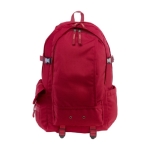 Wanderrucksack aus Ribstop mit zwei Hauptfächern als Merchandising farbe rot 41603.75