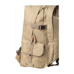 Wanderrucksack aus Ribstop mit zwei Hauptfächern als Merchandising farbe khaki dritte Ansicht