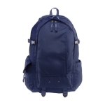 Wanderrucksack aus Ribstop mit zwei Hauptfächern als Merchandising farbe marineblau erste Ansicht