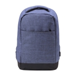 Zweifarbiger Polyester-Rucksack mit Diebstahlschutz bedruckt, 13'' farbe blau erste Ansicht