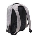 Zweifarbiger Polyester-Rucksack mit Diebstahlschutz bedruckt, 13'' farbe hellgrau