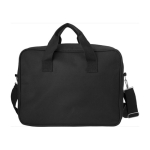 Günstige Laptoptasche mit Tragegriff und Umhängegurt aus Polyester, 14” farbe schwarz erste Ansicht