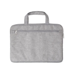 Einfache Laptoptasche aus RPET und Polyester mit Logo bedrucken, 13” farbe grau 41603.75