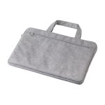 Einfache Laptoptasche aus RPET und Polyester mit Logo bedrucken, 13” farbe grau vierte Ansicht