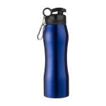 Stahlflasche mit Karabiner und Ausgießer für Wanderer, 700 ml farbe köngisblau 41603.75